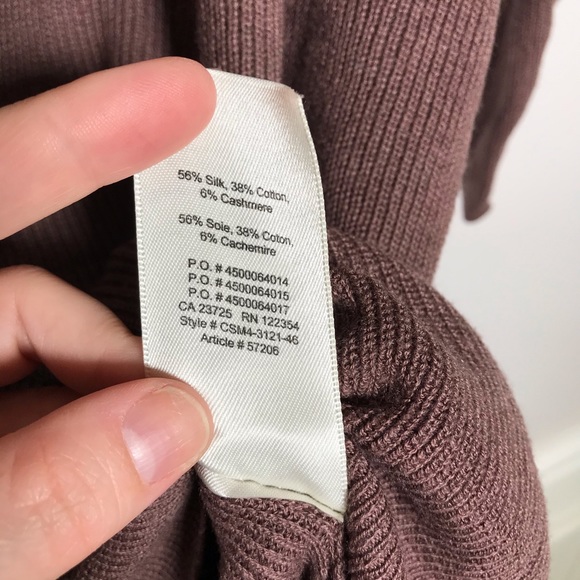 Aritzia Wilfred Silk Cashmere Knit Sweater Brown - Picture 4 of 6